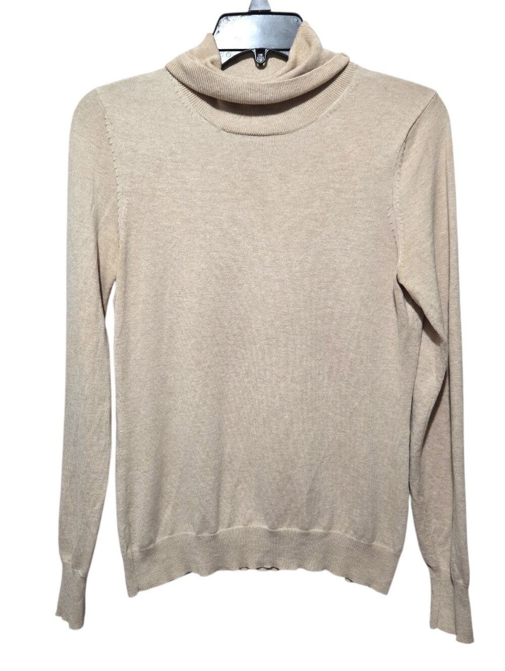 Banana Republic Silk Cashmere Blend Turtleneck Sweater Beige Tan Women’s Small